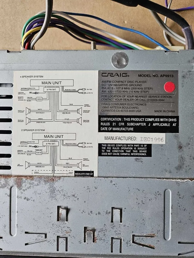 Craig Car Stereo image indicator(4)