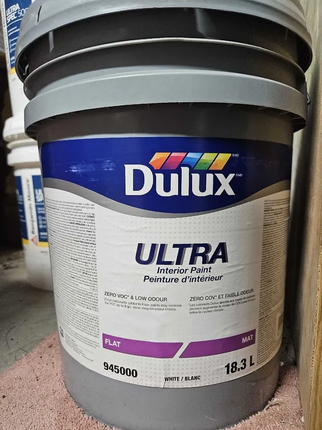 5 Gallon White Paint Buckets