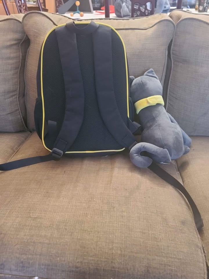 Sir Meows a lot plush backpack onsie - photo 3