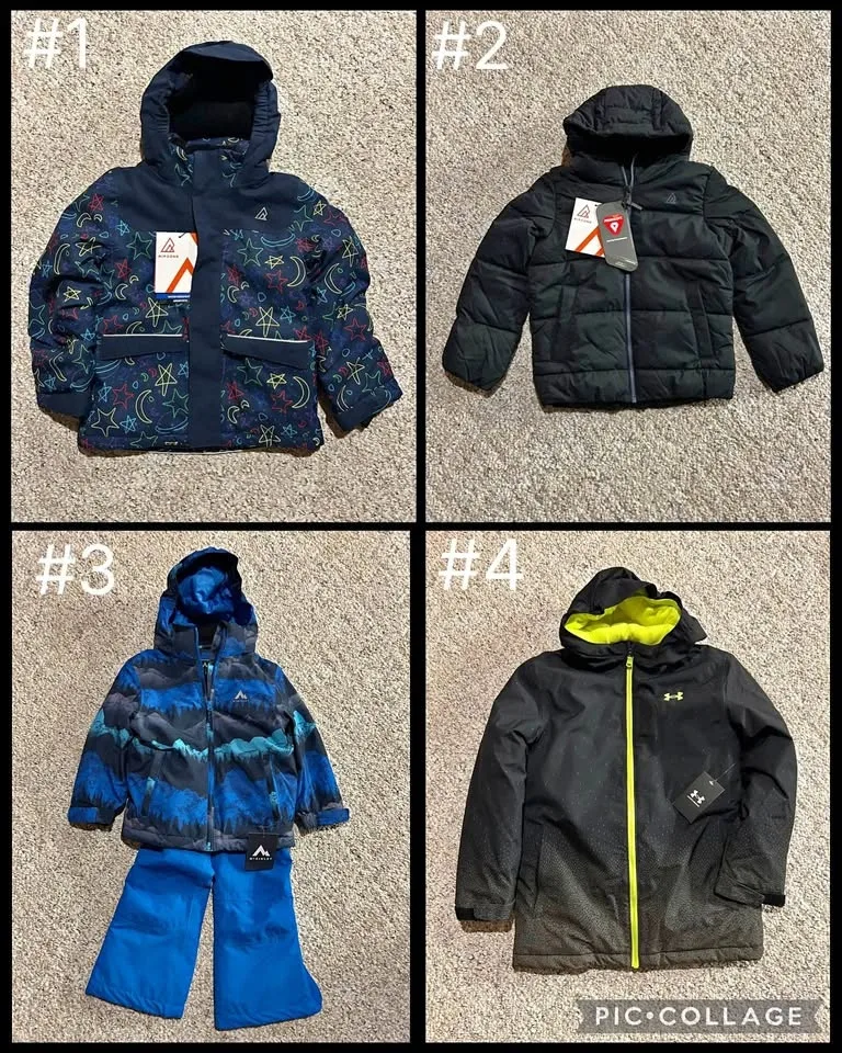 New Boys Outerwear Winter Jackets - Prices in description