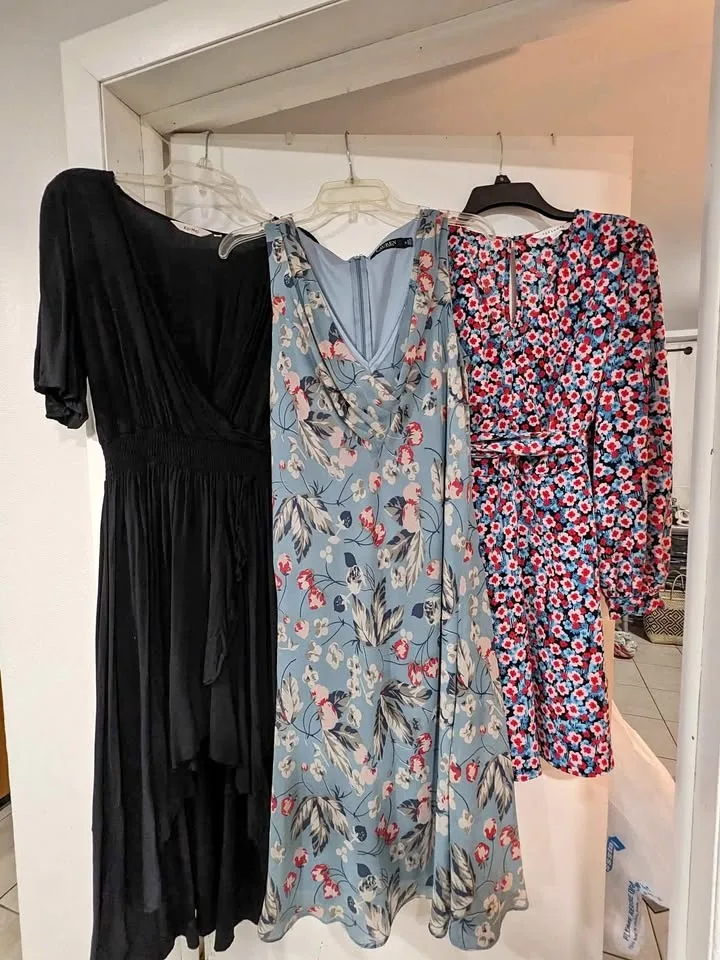 Three women's dresses