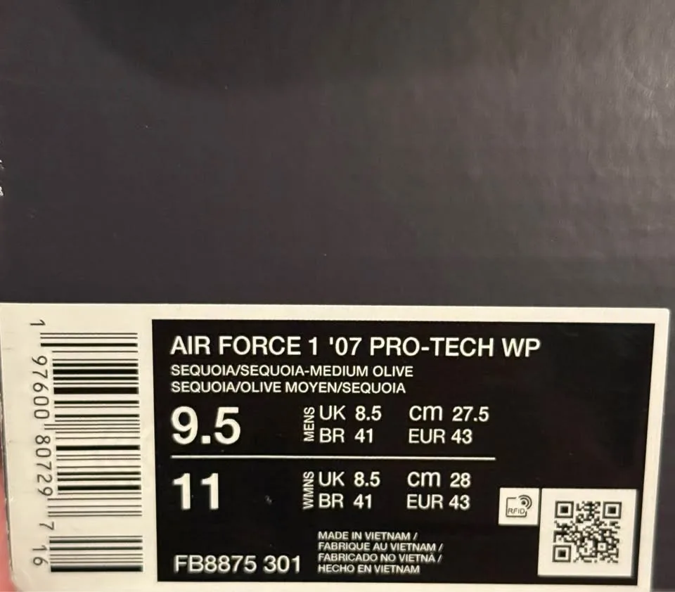 Nike Air Force 1 Low '07 Pro-Tech Sequoia FB8875-301 Men New image indicator(6)