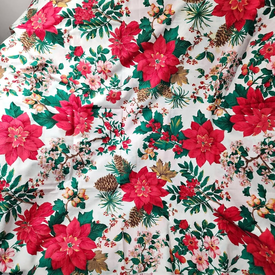 Vintage Christmas Fabric - 84" x 44"