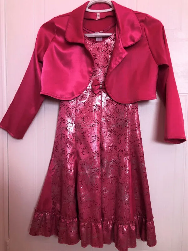 Girl's dress with jacket, Age 8-10 (140cm)