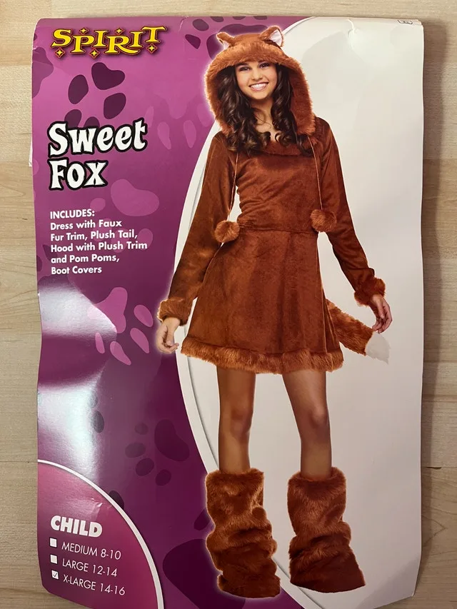 Halloween Sweet Fox Teen costume Size 13-16