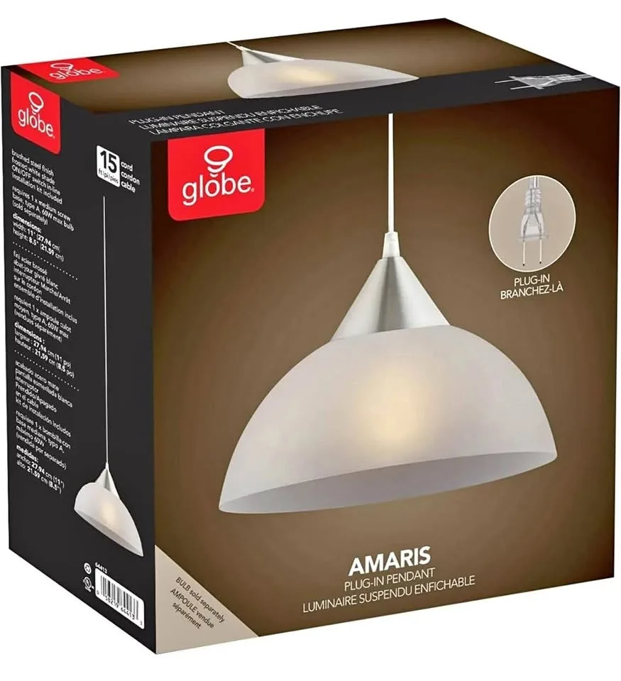 Plug-In Pendant Light (lampshade not included)