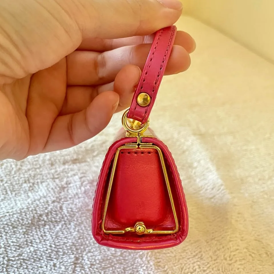 Set of 3 Miniature Handbags - Metallic Pink, White & Blue image indicator(5)