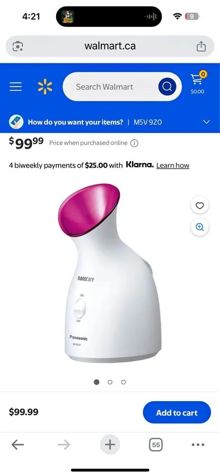 Panasonic Nanocare Facial Steamer