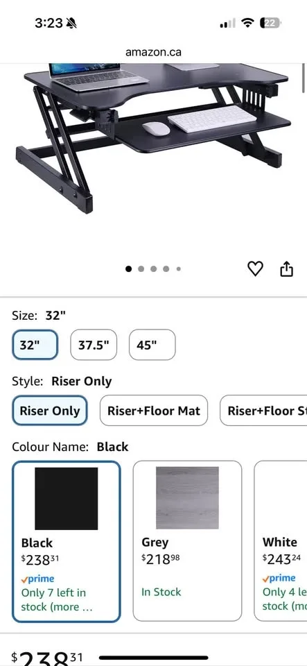 Rocelco Sit Stand Riser for Desk image indicator(4)