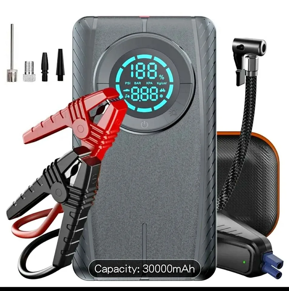 4-in-1 Jump Starter with Air Compressor - 3000A