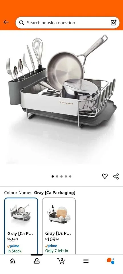 Kitchen Aid drying dish rack