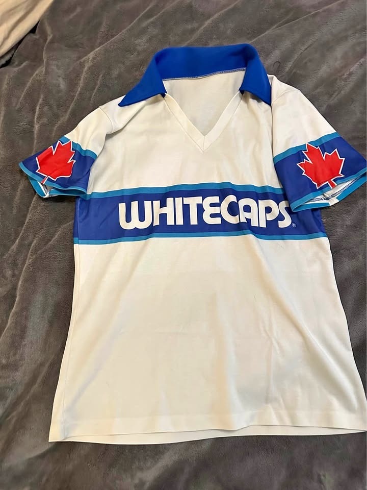 Vintage Whitecaps NASL Fan Jersey – M/L – Rare Retro