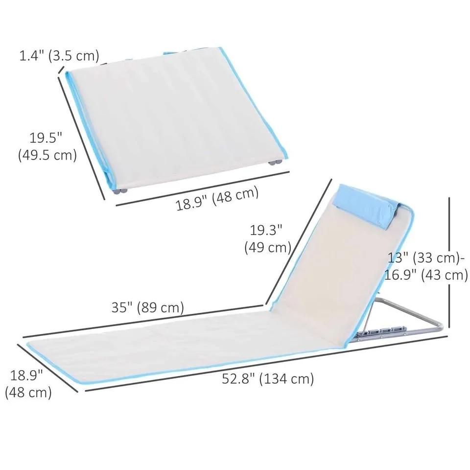 (Brand New - Open Box) Outsunny Beach Lounge Chair (2) image indicator(3)