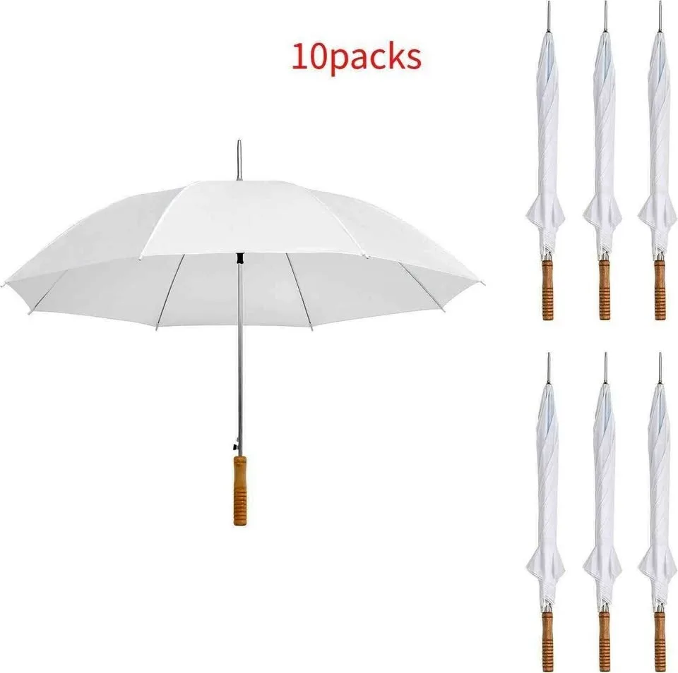 Wedding Umbrella - 48 inch - Manual - 10 Pack (White)