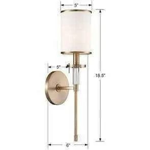Hatfield Sconce Wall Light in Vibrant Gold image indicator(2)