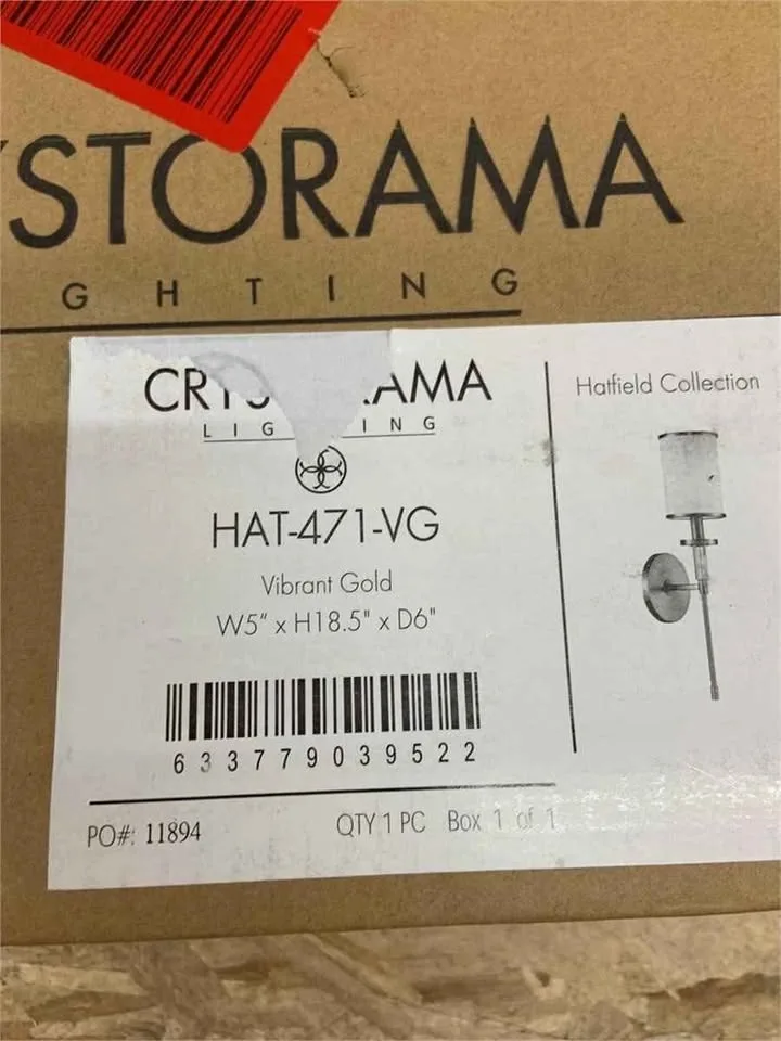 Hatfield Sconce Wall Light in Vibrant Gold image indicator(4)