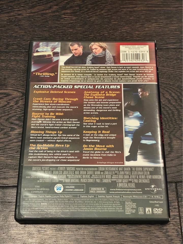 The Bourne Supremacy DVD (Widescreen) - photo 4
