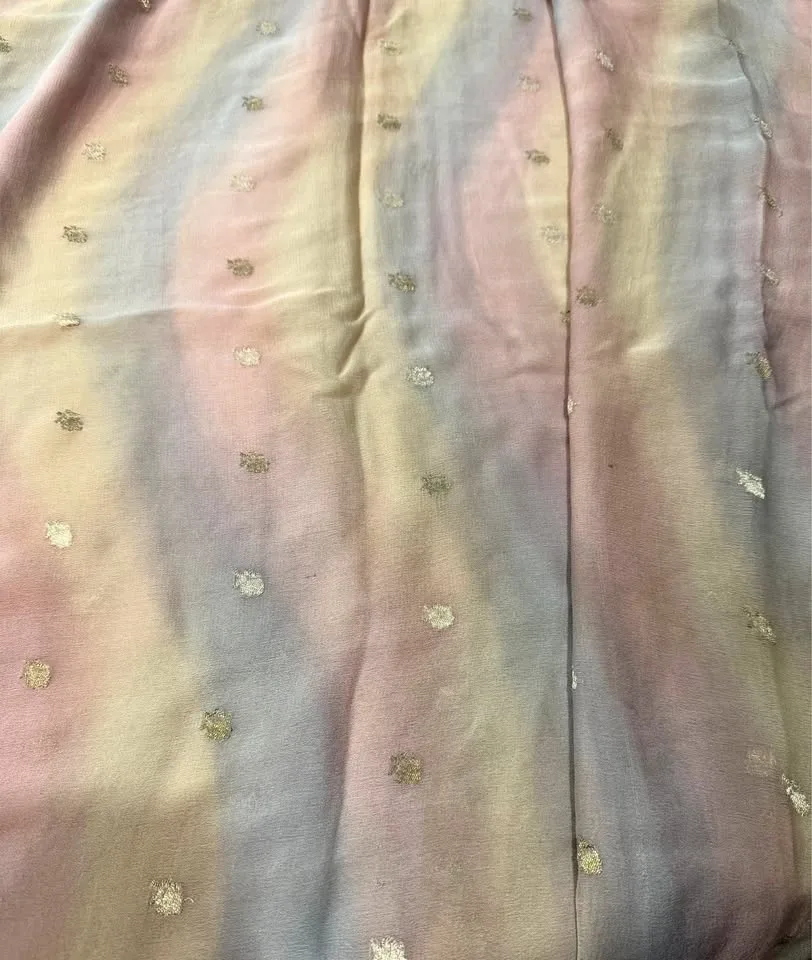 Ombré saree in beautiful zari work