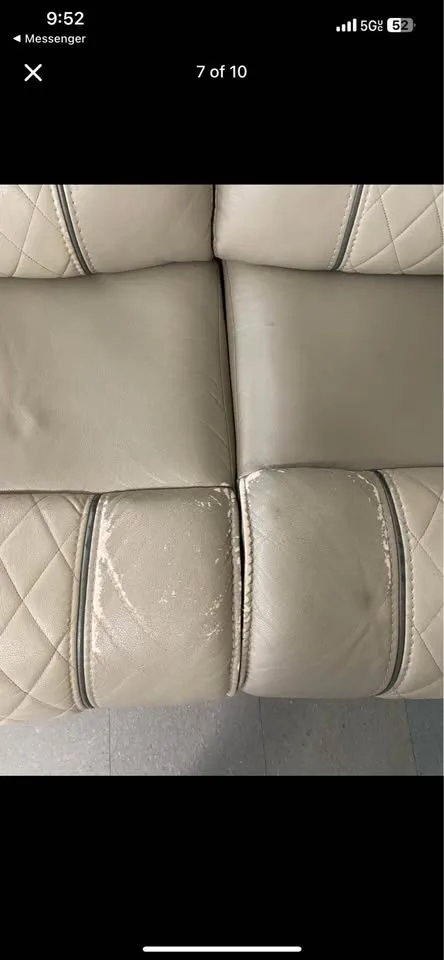 Large Gray Leather Reclining Sectional image indicator(6)