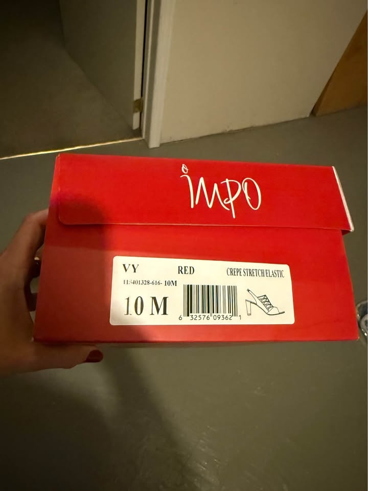 Impo Stretch Peep Toe Red Sandals - photo 4
