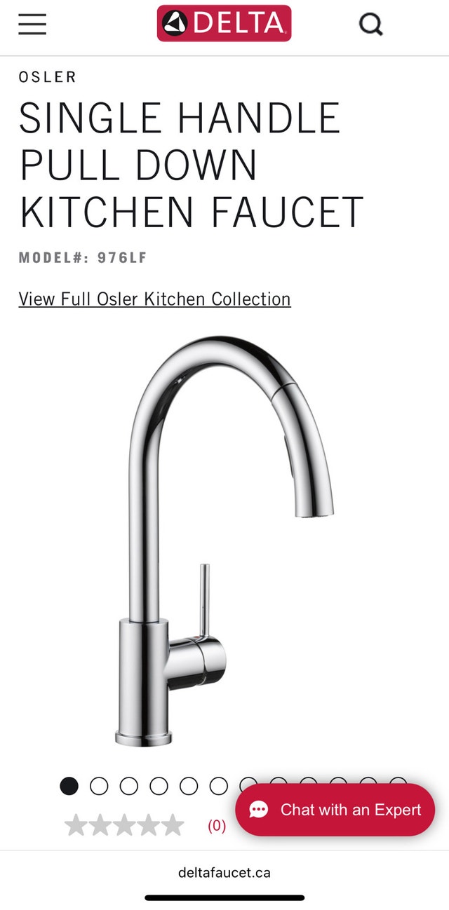 High-End, New-In-Box Delta Pull Down Kitchen Faucet