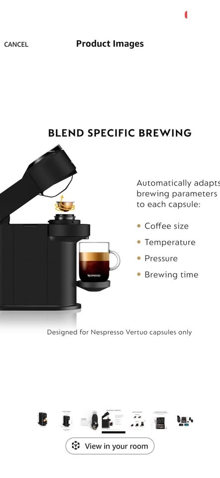 Nespresso Vertuo Next Coffee Machine - Matte Black - photo 5