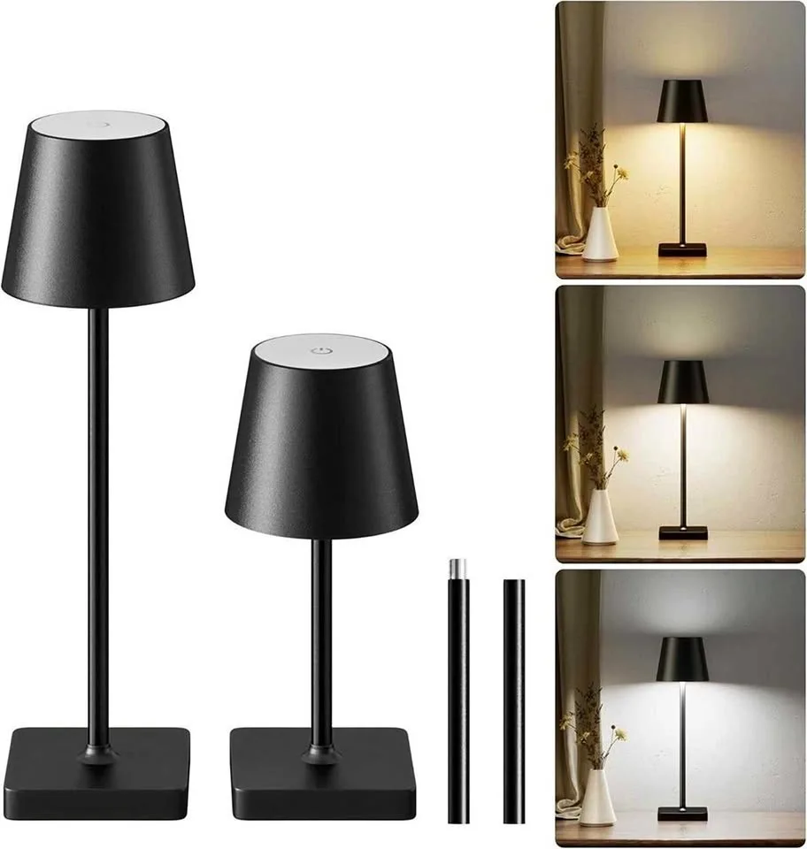 2 X Cordless Table Lamp Rechargeable - Brand New!