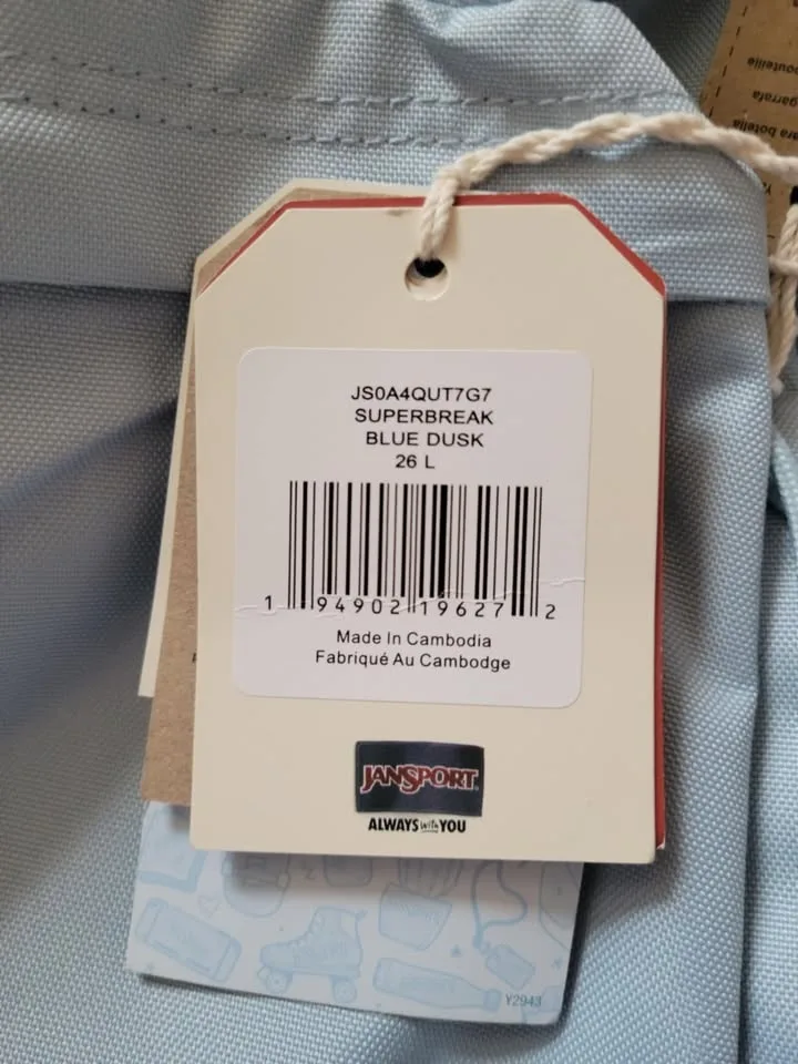 Jansport SuperBreak Plus Laptop Backpack - Blue Dusk image indicator(5)