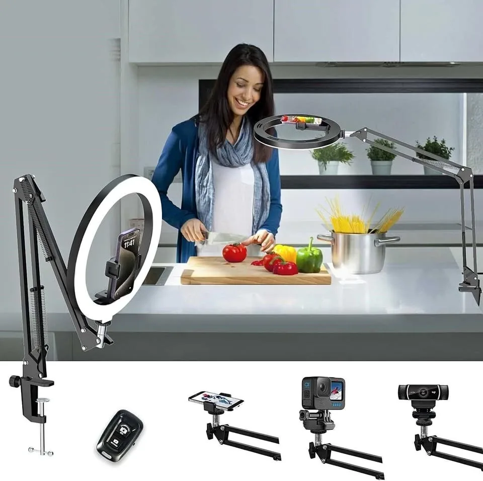 Ring Light with Stand and Phone Holder - New!