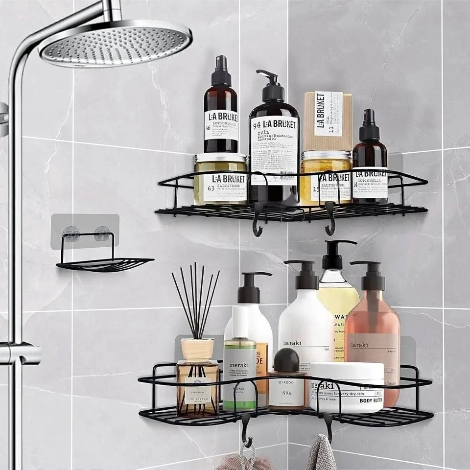 Adhesive Corner Shower Caddy Set - New!
