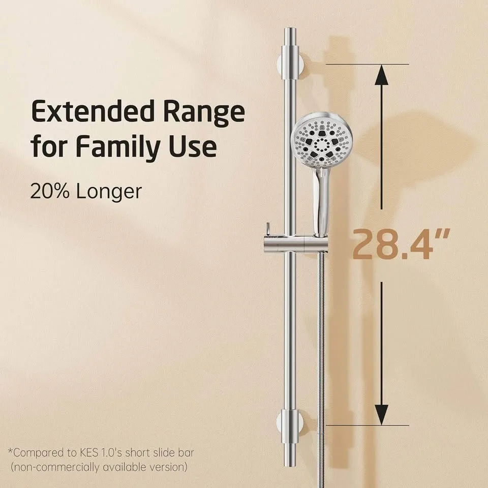 30" Shower Slide Bar, 9 Func, Stainless - New! image indicator(3)