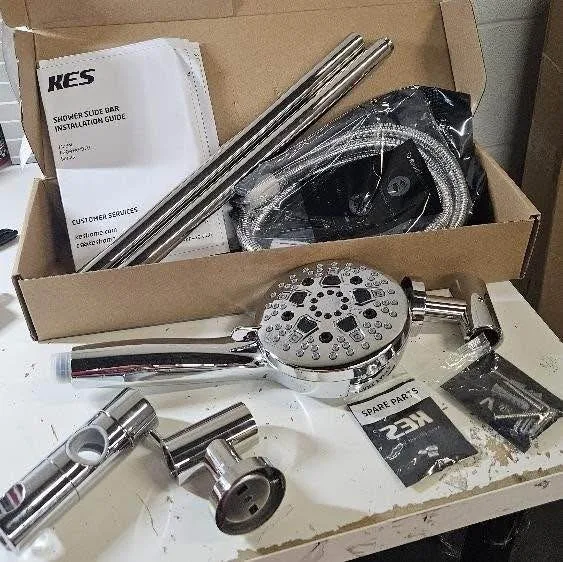 30" Shower Slide Bar, 9 Func, Stainless - New! image indicator(5)