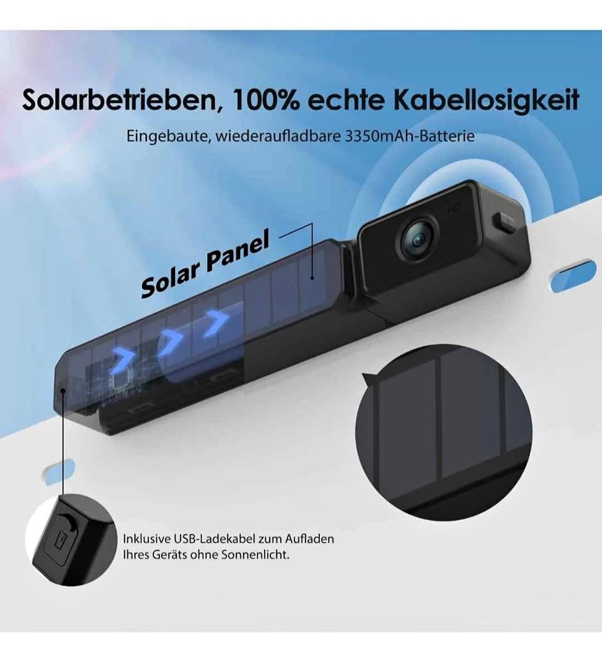 Solar Wireless Backup Camera (1080P)