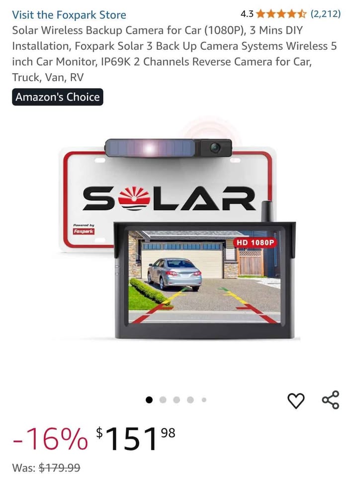 Solar Wireless Backup Camera (1080P) - photo 4