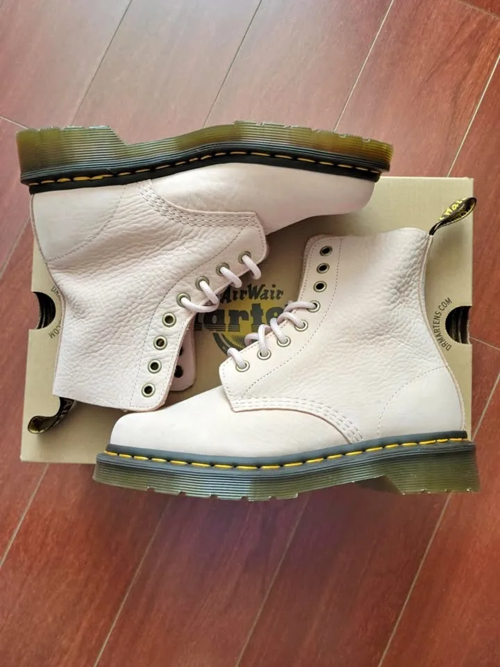Dr. Martens Pascal Nubuck Leather Boots - Powder Pink