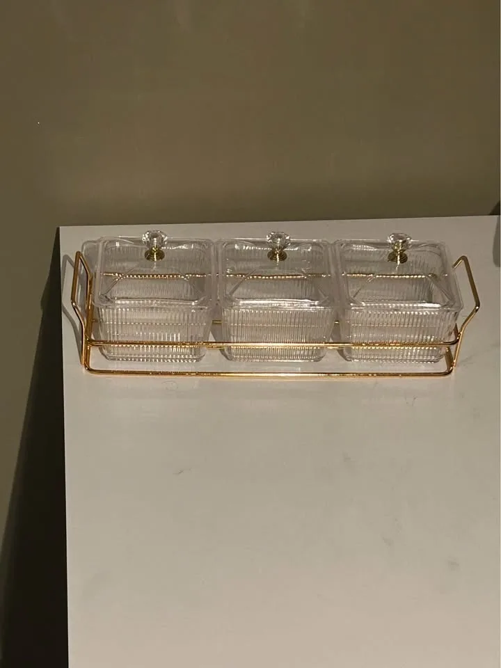 Divided Serving Plates Snack Box Container Multiuse Tray image indicator(2)