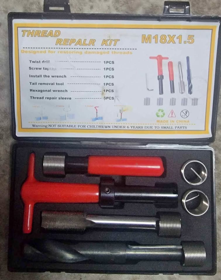 Thread Repair Kit,M16x1.5 Length 1.5D Stainless Steel