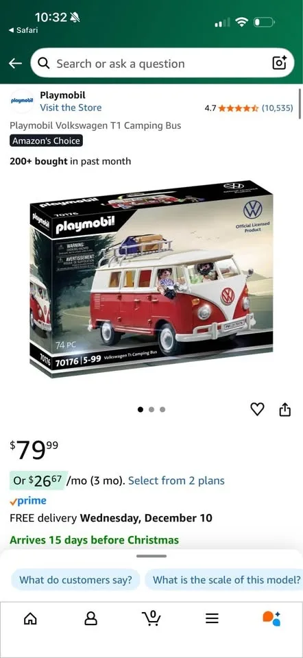 NEW Playmobil Volkswagen T1 Camping Bus image indicator(5)