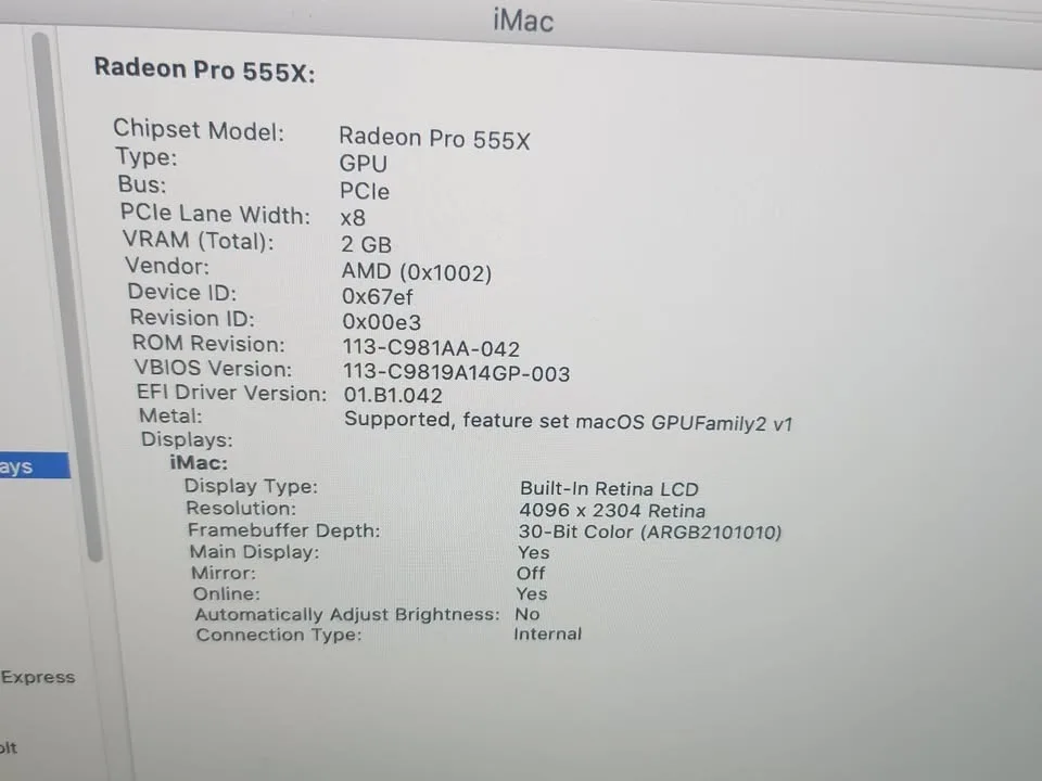IMac 12.5" 2019 , 3.2GHZ 6 CORE i7,16GB,1TB Fusion,logic image indicator(2)