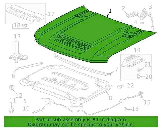 GM Silverado Hood Part # 84830121 NEW