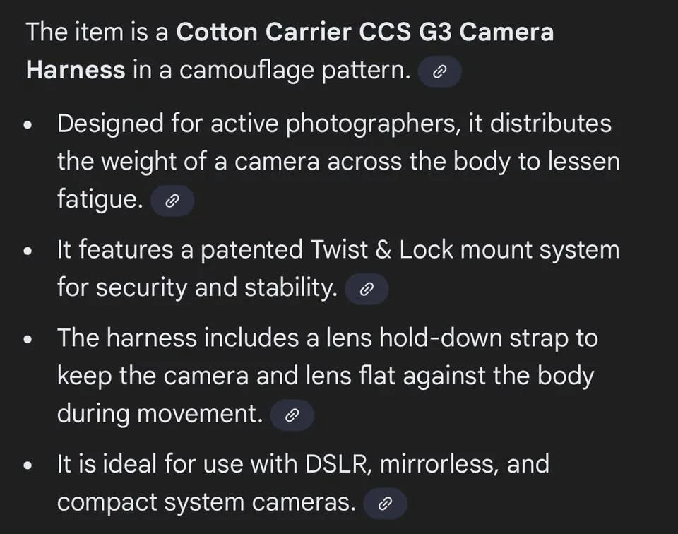 Cotton Carrier CCS G3 Camera Harness camo XL image indicator(3)