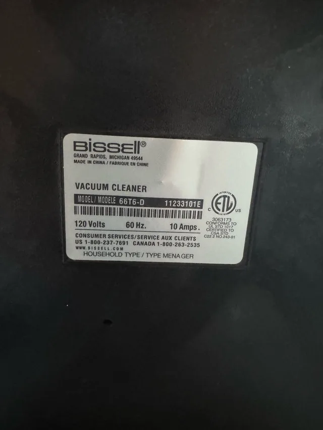 Bissell Vacuum image indicator(5)