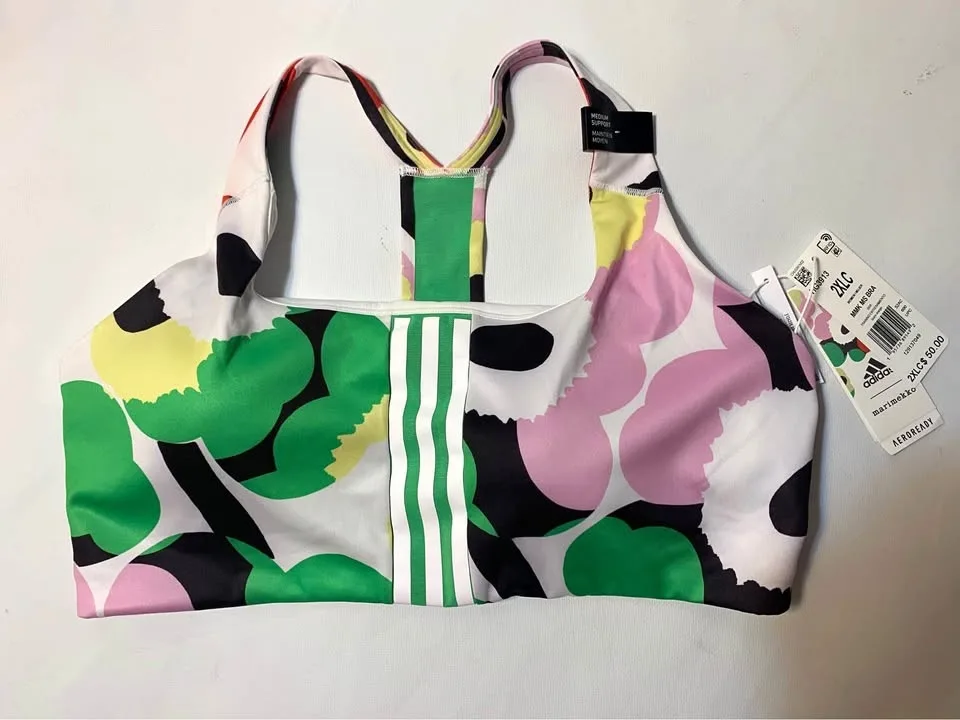 New * Adidas Women MMK MS Sports Bra, Sz. 2XLC