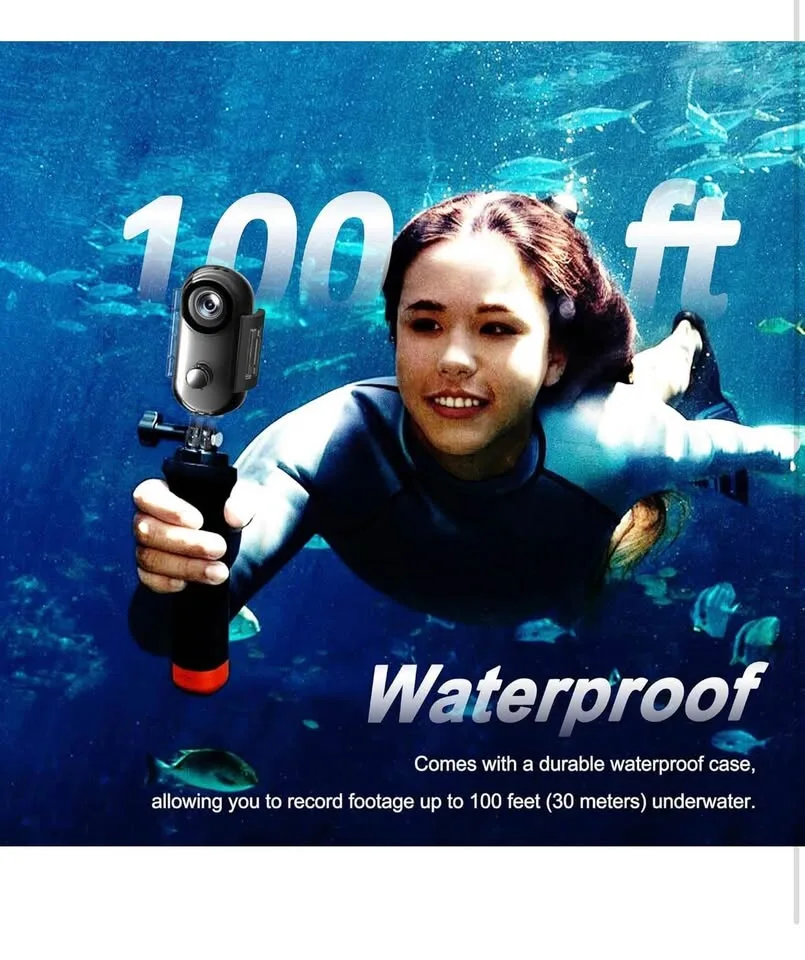 4K Mini Body Camera 128GB - Action Body Cam BRAND NEW image indicator(4)