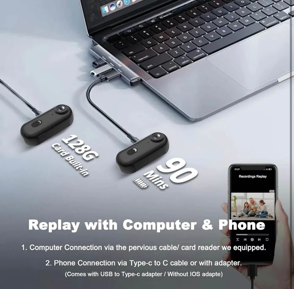 4K Mini Body Camera 128GB - Action Body Cam BRAND NEW image indicator(5)