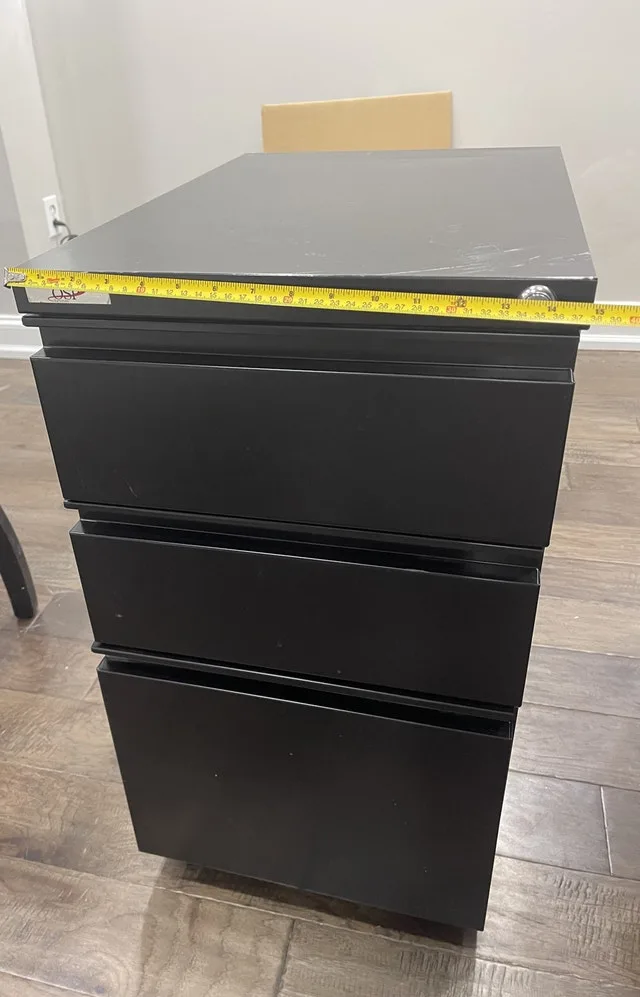 Mobile Pedestal File / 3 Drawers / Black image indicator(3)