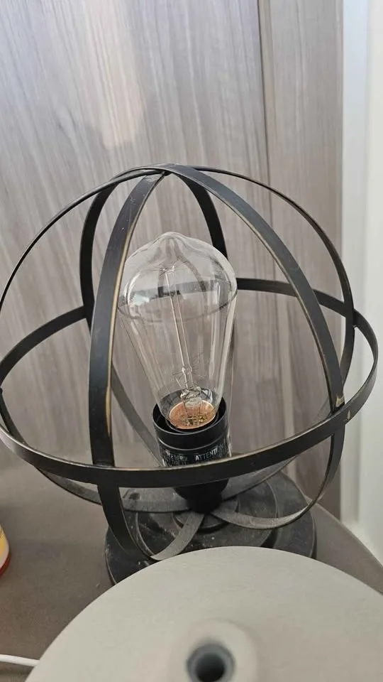 A Pair Of Industrial Sphere Accent Table Lamps image indicator(2)