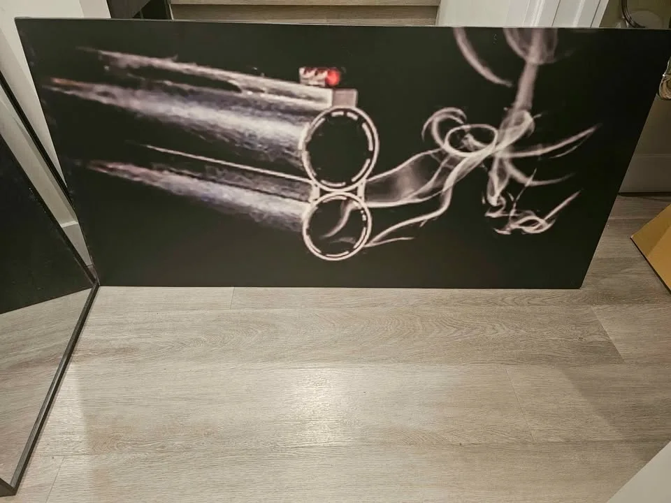 Smoking barrel canvas wall art