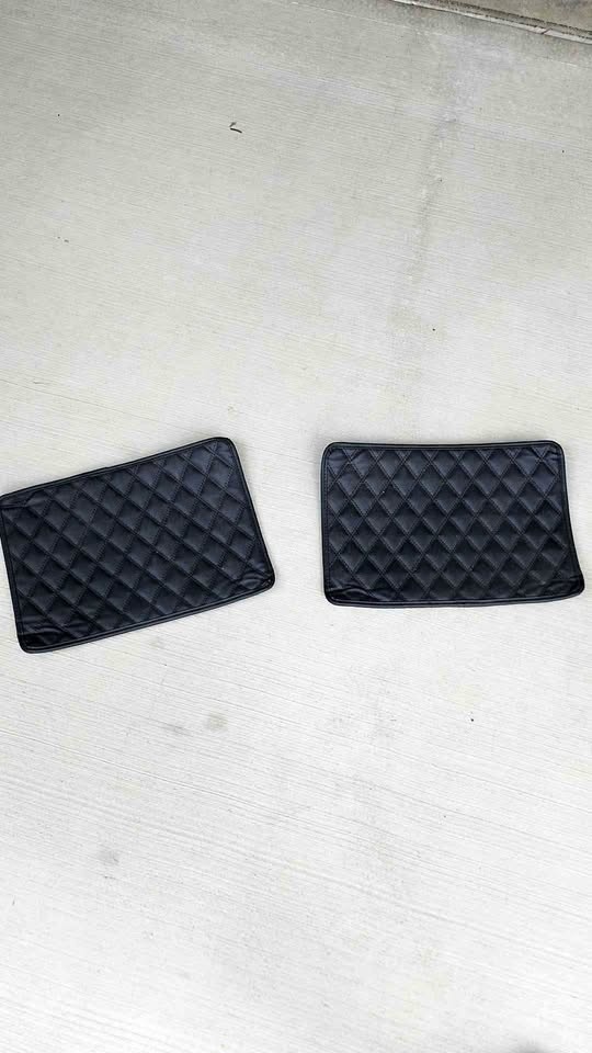 Leather back seat car mats