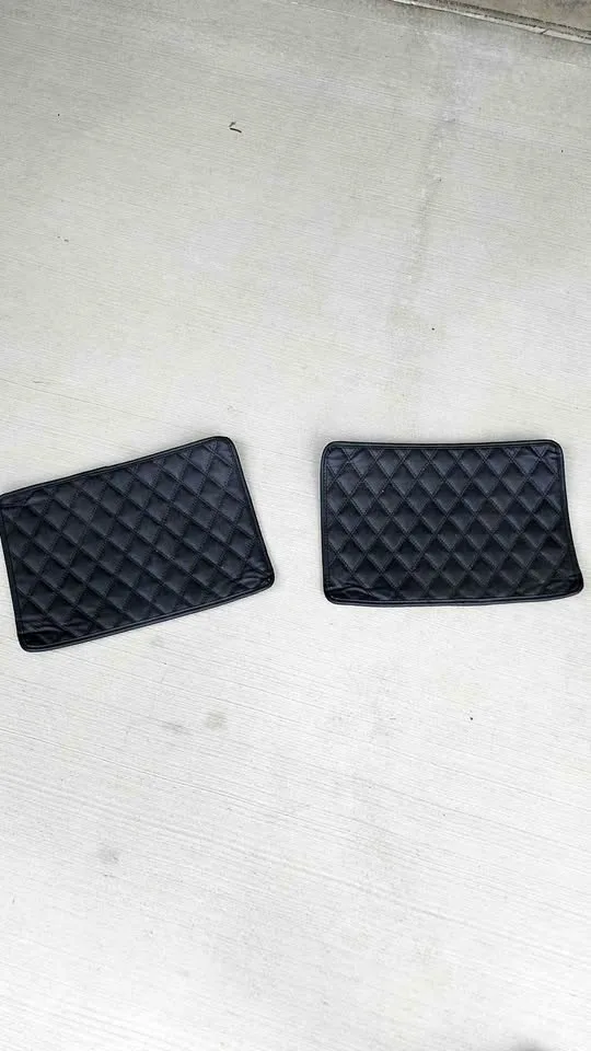 Leather back seat car mats